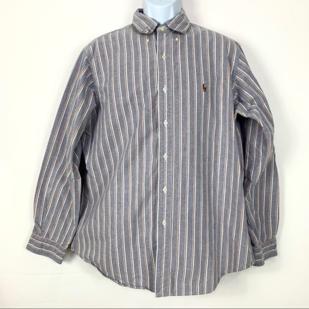 Ralph Lauren Classic Fit Men’s shirt striped sz L